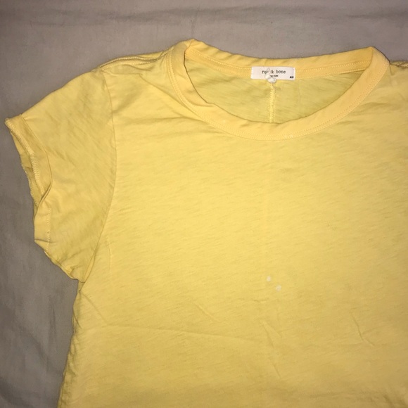 rag & bone Yellow Short Sleeve Tee - Picture 2 of 5